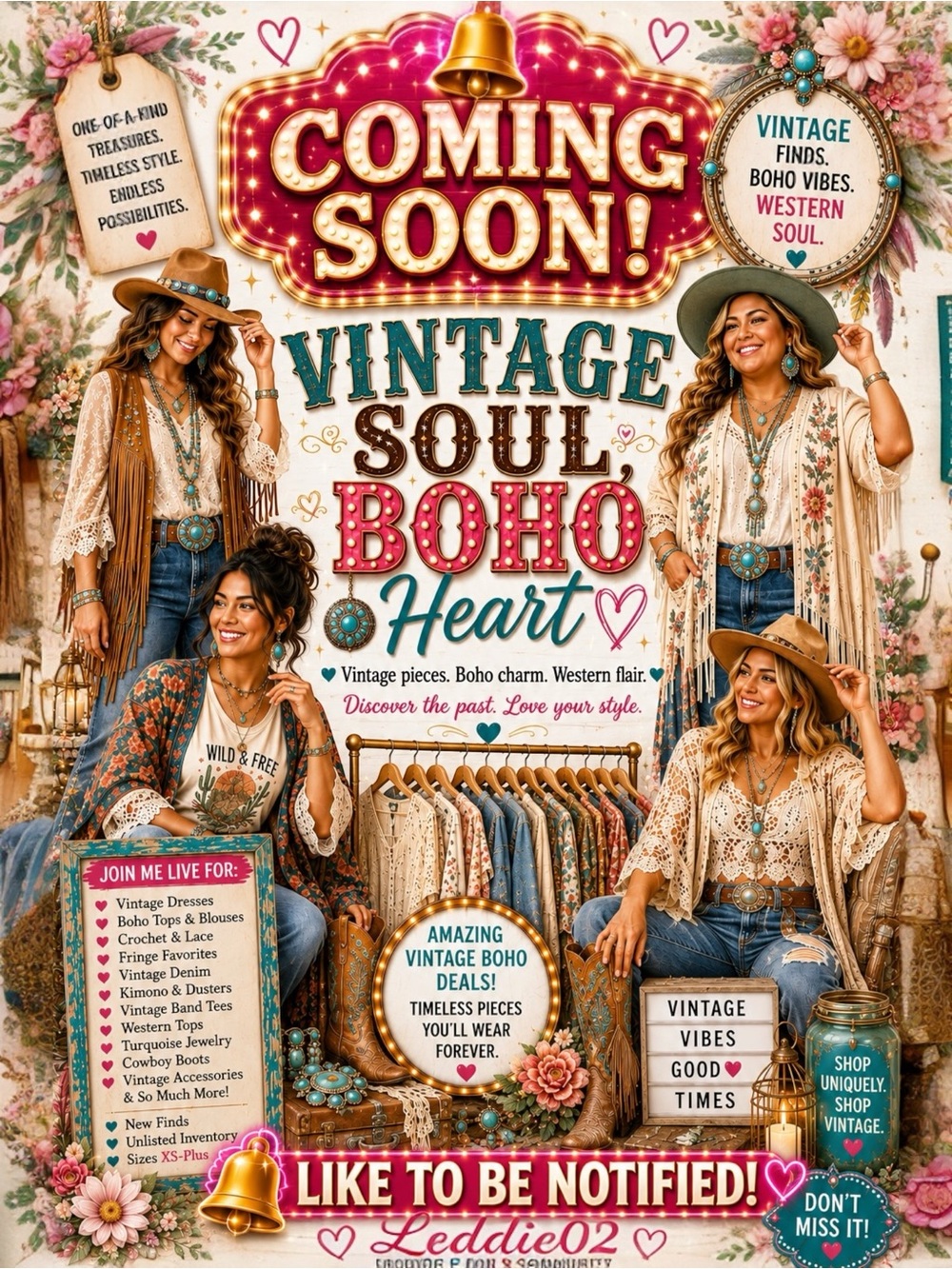 🤠🌵 VINTAGE SOUL, BOHO HEART | COMING SOON | LIKE TO BE NOTIFIED 💎✨